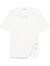 Attico The  White Cotton T-shirt With A Slit