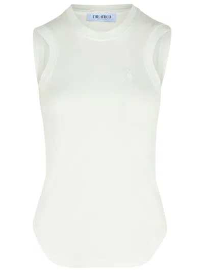 ATTICO THE ATTICO WHITE COTTON TANK TOP