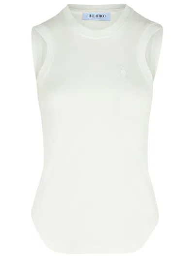 ATTICO THE ATTICO WHITE COTTON TANK TOP