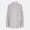Attico Striped Cotton Shirt With Long Sleeves In Multi