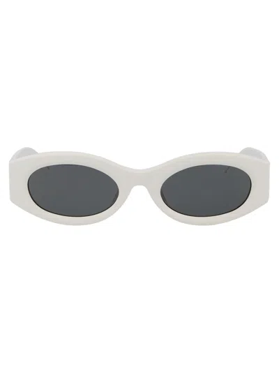 Attico The  White Silver Grey Acetate Sunglasses