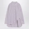 Attico Asymmetrical Strip Shirt In Pink
