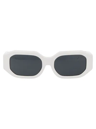 ATTICO THE ATTICO WHITE/SILVER/GREY ACETATE SUNGLASSES