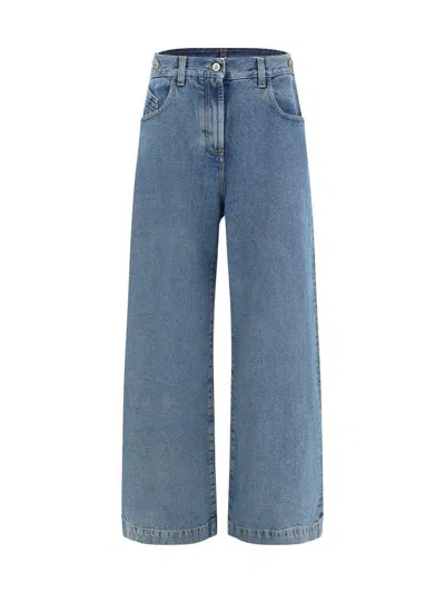 Attico The  Wide-leg Denim Cotton Jeans