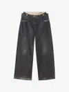 Attico Navy Blue Long Pants In Antracite Grey