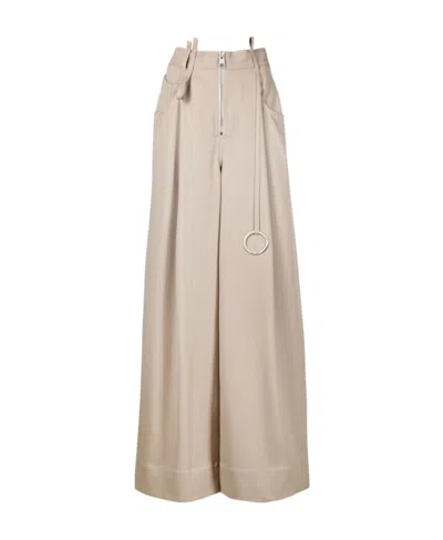 ATTICO THE ATTICO WIDE-LEG PLEATED TROUSERS
