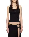 Attico The  Wide Neck Top In Black