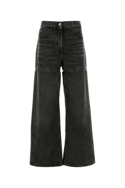 Attico The  Wide-leg Denim Jeans For Women In Gray