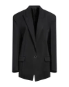 Attico The  Woman Blazer Black Size 2 Virgin Wool