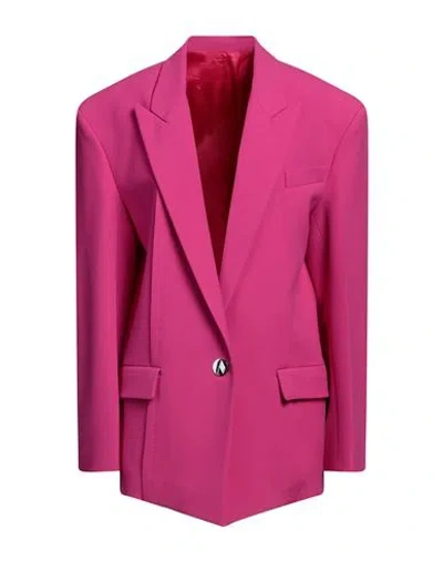 Attico The  Woman Blazer Fuchsia Size 4 Polyester, Viscose, Elastane In Pink