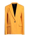 Attico The  Woman Blazer Marigold Size 2 Virgin Wool, Elastane In Yellow