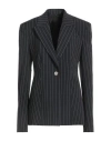 Attico Glen Pinstriped Blazer In Blue