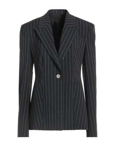 ATTICO THE ATTICO WOMAN BLAZER MIDNIGHT BLUE SIZE 4 POLYESTER, VISCOSE, ELASTANE