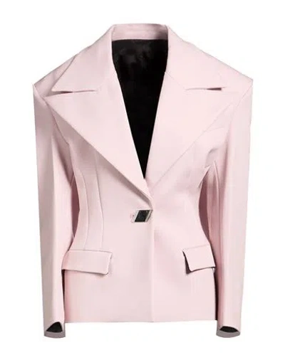 Attico The  Woman Blazer Pink Size 2 Polyamide, Virgin Wool