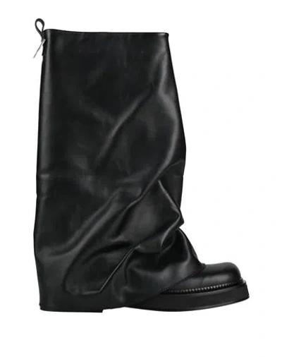 Attico The  Woman Boot Black Size 12 Leather