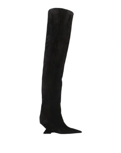 Attico Cheope Thigh-high Boots In Black