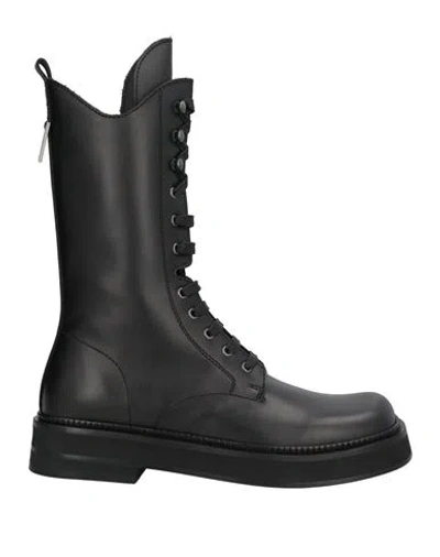 Attico The  Woman Boot Black Size 8.5 Leather In Animal Print