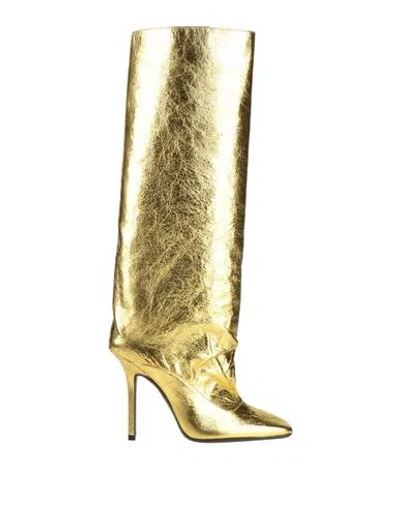 Attico The  Woman Boot Gold Size 8 Leather