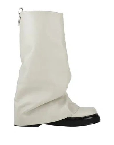 Attico The  Woman Boot White Size 10 Leather