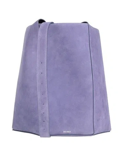 Attico The  Woman Cross-body Bag Purple Size - Leather