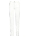 Attico The  Woman Denim Pants Ivory Size 27 Cotton In White