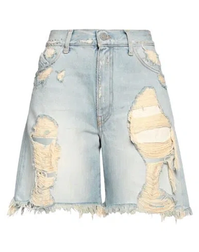 Attico Eugenia Denim Shorts In Blue