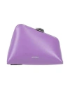 Attico Midnight Mini Embellished Leather Clutch In Purple