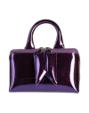 Attico Friday Laminated Crossbody Bag In Purple