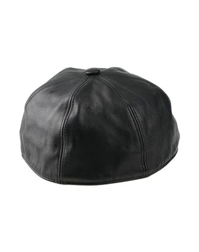 Attico The  Woman Hat Black Size M Calfskin