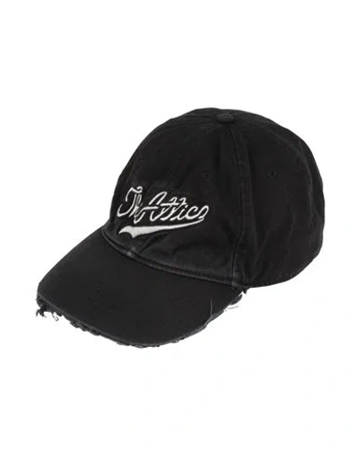 Attico The  Woman Hat Black Size S/m Cotton