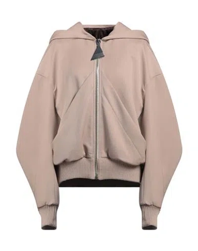 Attico The  Woman Jacket Light Brown Size 2 Virgin Wool In Beige