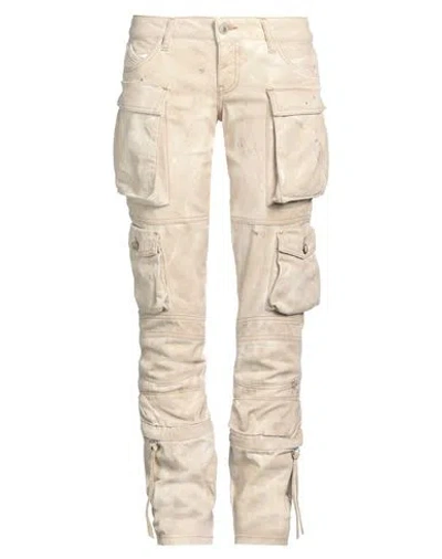 Attico The  Woman Jeans Beige Size 27 Cotton
