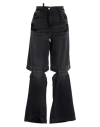 Attico The  Woman Jeans Black Size 27 Cotton In Black