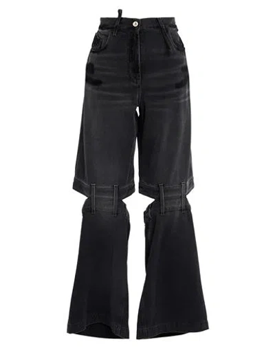 Attico The  Woman Jeans Black Size 27 Cotton