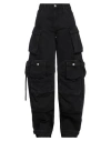 Attico Fern Wide-leg Cargo Jeans In Black