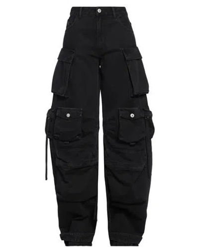 ATTICO THE ATTICO WOMAN JEANS BLACK SIZE 27 COTTON