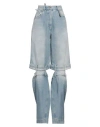 Attico Wide-leg Jeans With Cut-out Detail In Blue