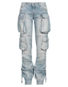 Attico Essie Flared Cargo Pants In Blue