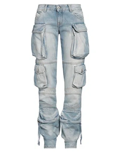 ATTICO THE ATTICO WOMAN JEANS BLUE SIZE 27 COTTON