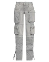 Attico The  Woman Jeans Grey Size 28 Cotton In Grey