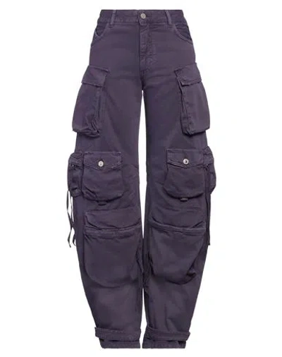 Attico The  Woman Jeans Purple Size 25 Cotton In Purple