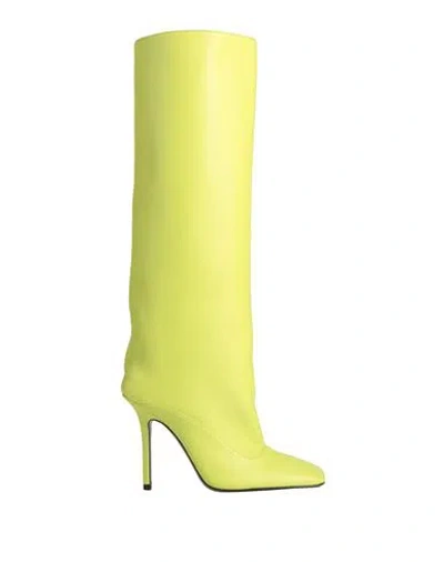 Attico Sienna Knee-high Leather Boots In Green