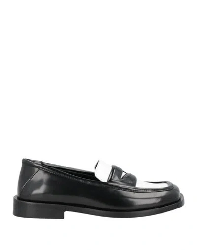 Attico The  Woman Loafers Black Size 8 Leather