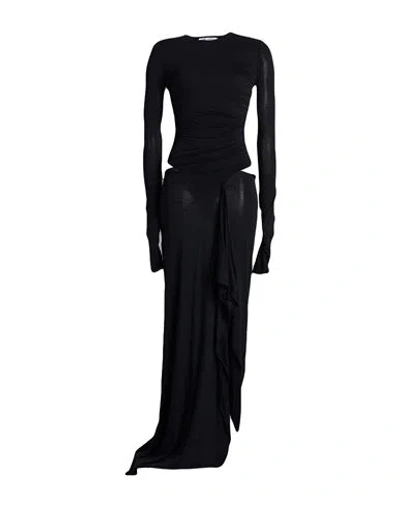 Attico The  Woman Maxi Dress Black Size 10 Modal, Cashmere, Elastane