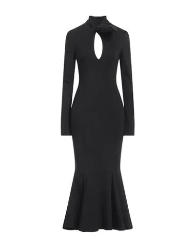 Attico The  Woman Maxi Dress Black Size 10 Rayon, Polyamide, Elastane