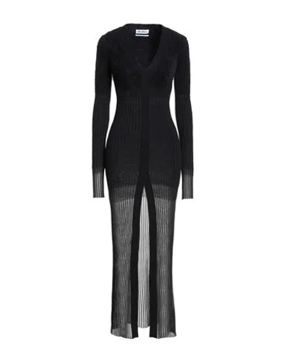 Attico The  Woman Maxi Dress Black Size 6 Polyamide, Mohair Wool, Polyester, Wool