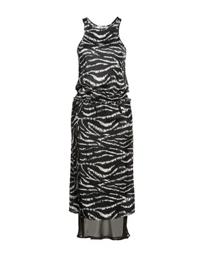 Attico The  Woman Maxi Dress Black Size 6 Viscose, Silk, Elastane