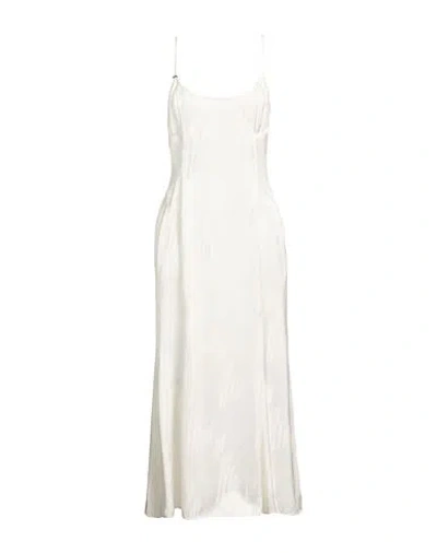 Attico The  Woman Maxi Dress Ivory Size 4 Viscose In White