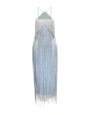 Attico The  Woman Maxi Dress Sky Blue Size 10 Polyamide In Blue
