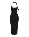 Attico The  Woman Midi Dress Black Size 2 Rayon, Polyamide, Elastane, Polyester In Black